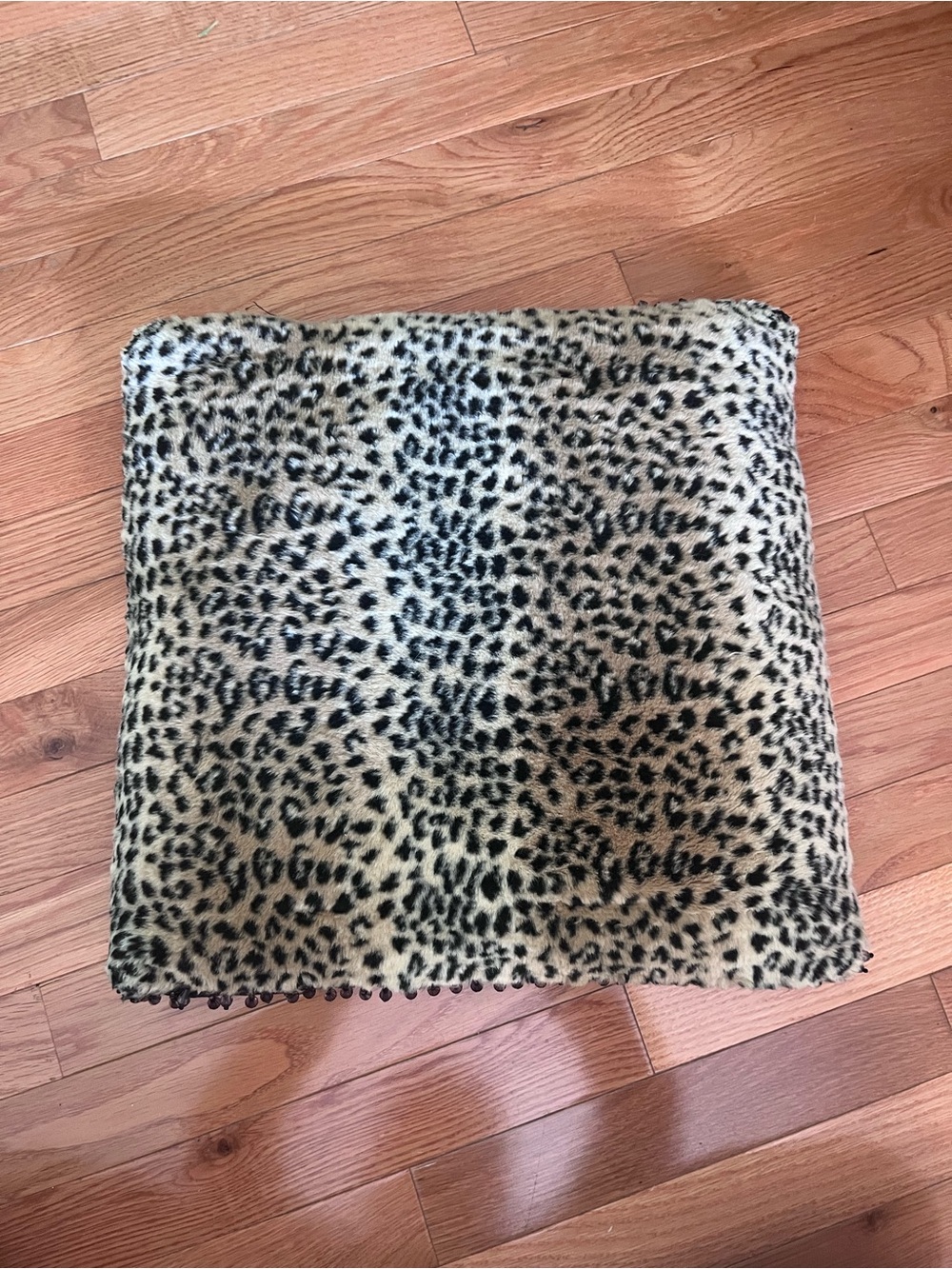 Canaan Company Cheetah Soft Pillow with Beads